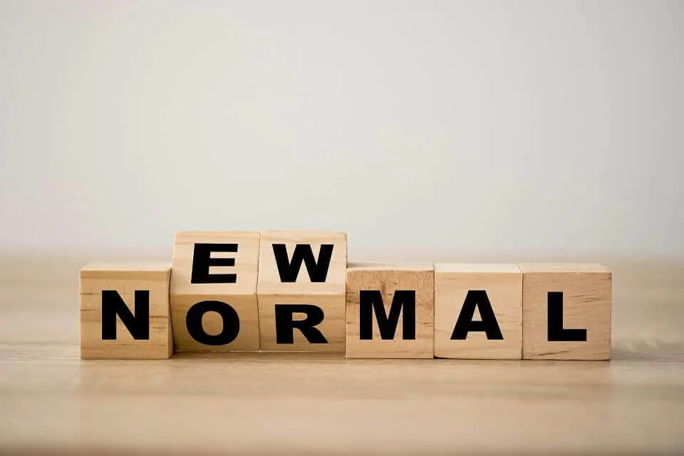 Blocks that spell out new normal
