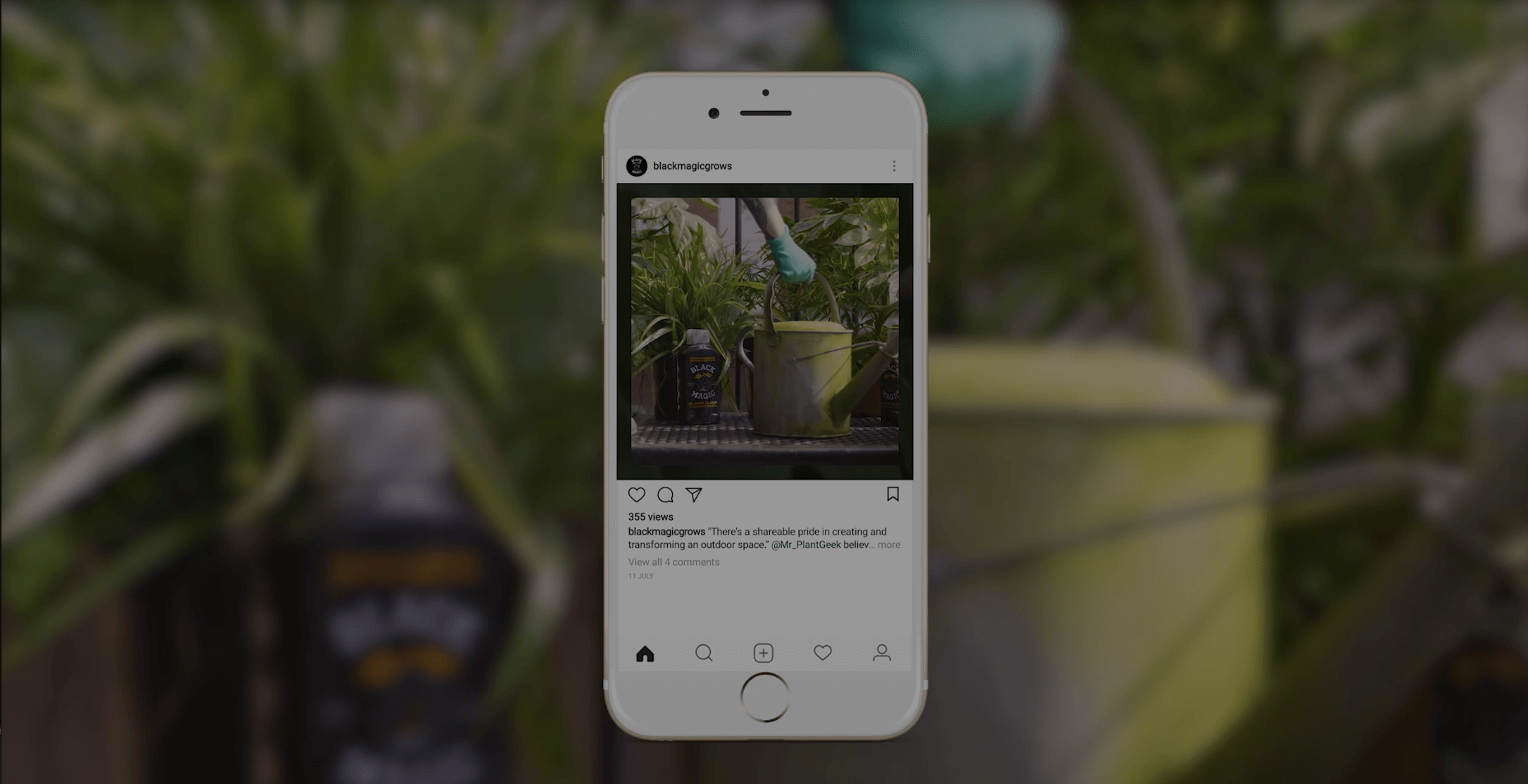 black magic instagram on phone