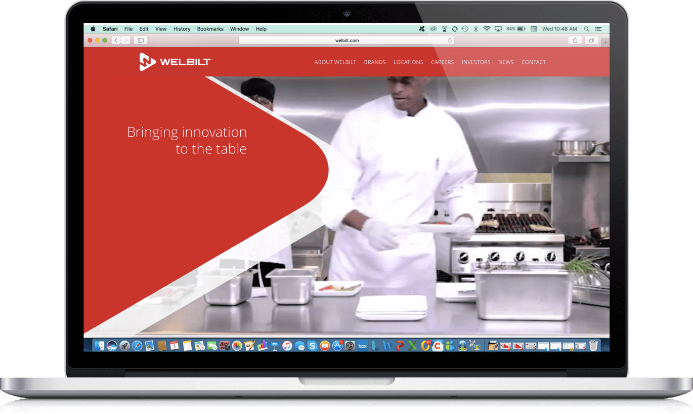 welbilt website on laptop