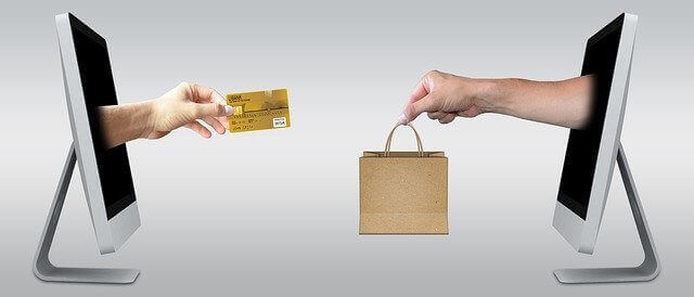 ecommerce transaction card and bag
