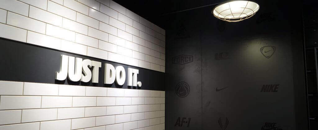 nike just do it on wall