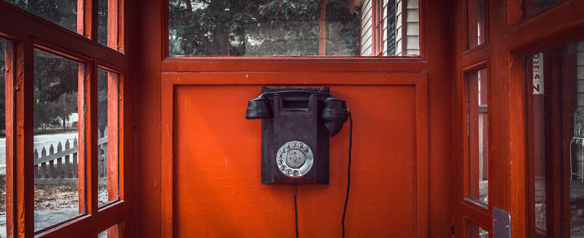 retro phone booth
