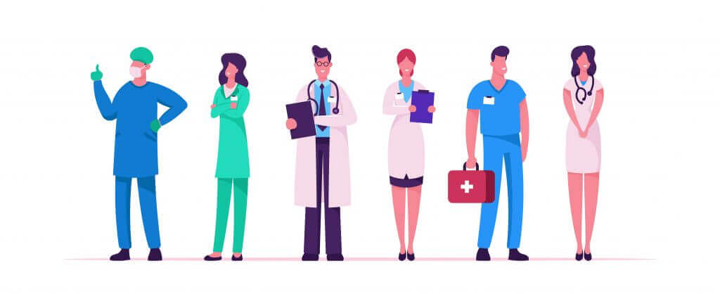 Illustrated healthcare providers