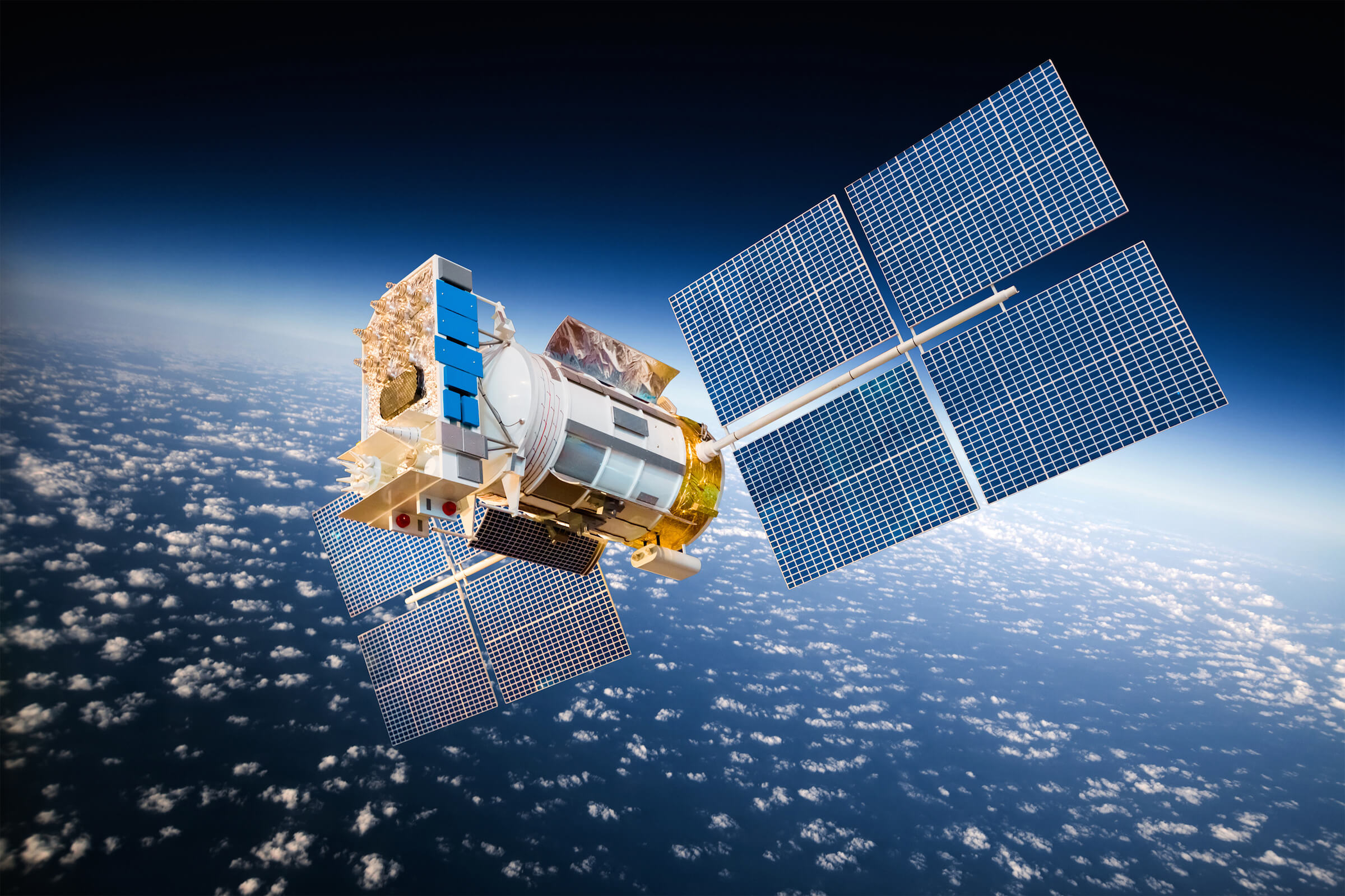 satélite boeing en el espacio
