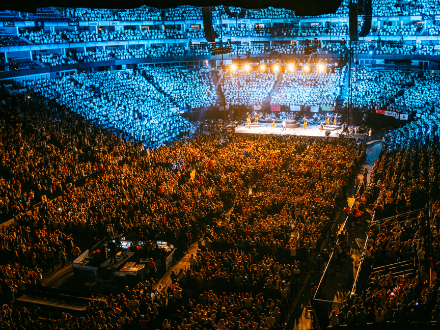 Concert in Full stadium