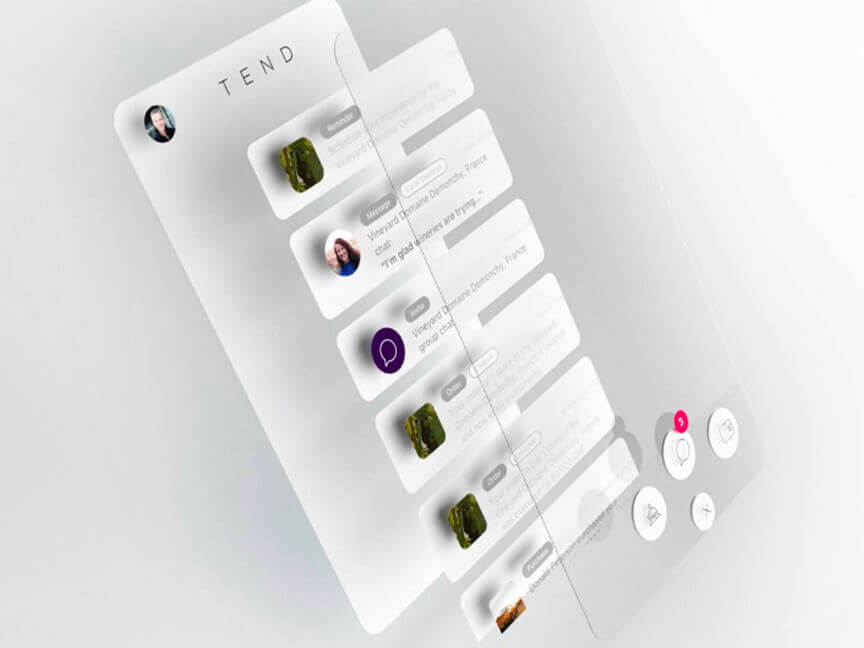 A deconstructed phone screen with messages