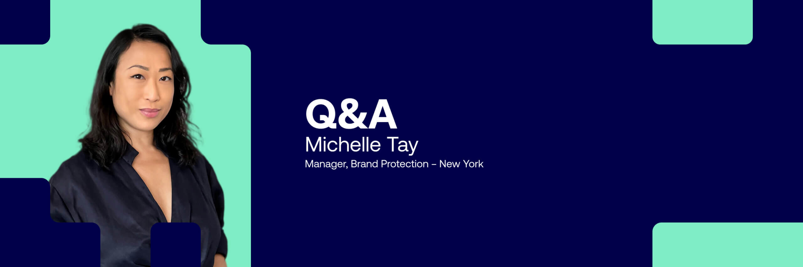 A banner for a Q&A session with Michelle Tay, Vivaldi's manager of brand protection based in New York