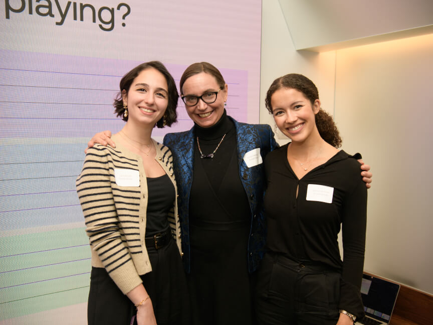 Anne, Lal and Sabrina, three of the speakers at the event