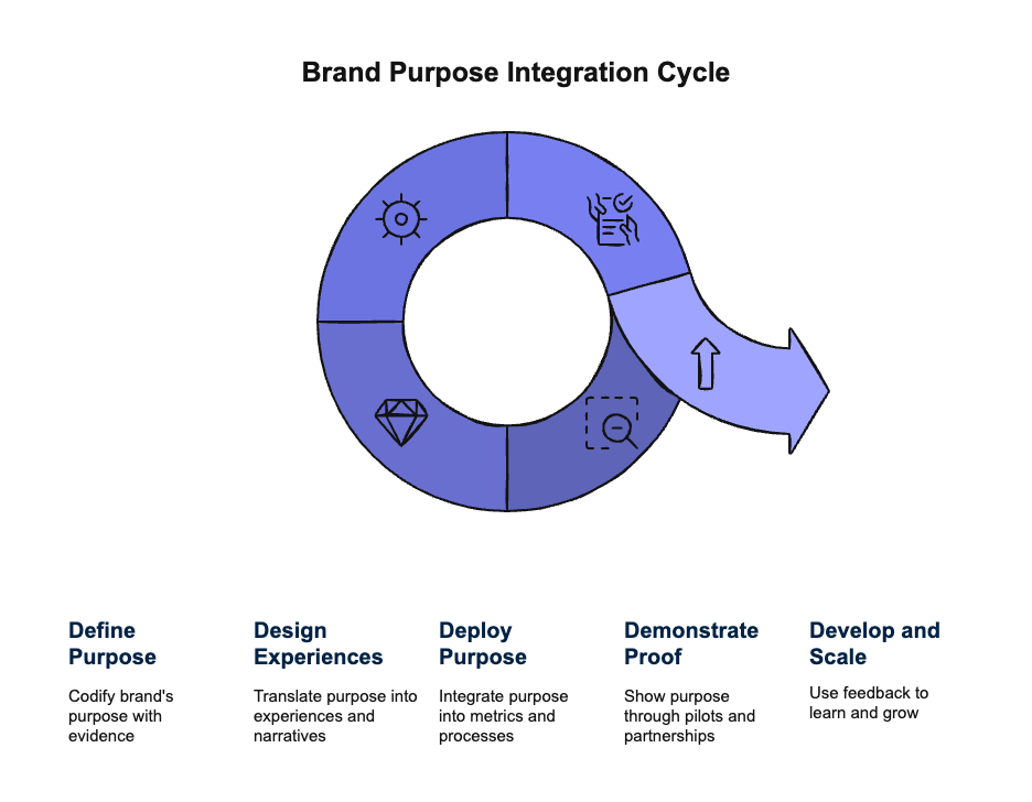 Brand purpose integration cycle - infographic | Vivaldi Group
